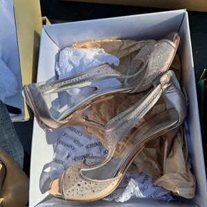 Caparros Silver and Gold Heels